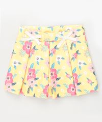 Short-Saia-Infantil-Estampado-Floral-com-Lacos-e-Pregas-Amarelo-9939605-Amarelo_1