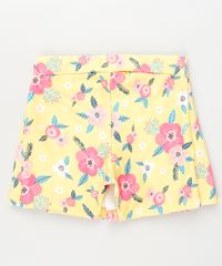 Short-Saia-Infantil-Estampado-Floral-com-Lacos-e-Pregas-Amarelo-9939605-Amarelo_2