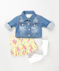 Short-Saia-Infantil-Estampado-Floral-com-Lacos-e-Pregas-Amarelo-9939605-Amarelo_3