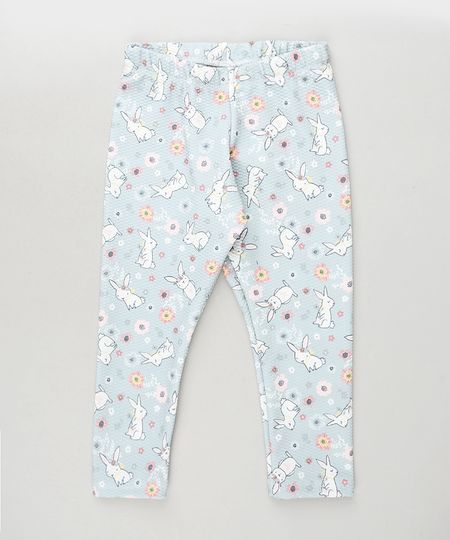 Calca-Legging-Infantil-Estampada-Floral-com-Coelhos-Azul-Claro-9917591-Azul_Claro_1