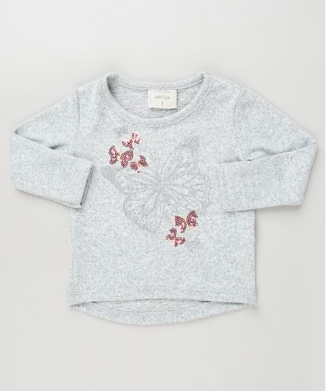 Sueter-Infantil-em-Trico-com-Borboleta-e-Paete-Cinza-Mescla-9919190-Cinza_Mescla_1