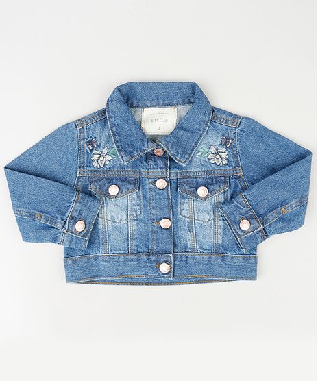 Jaqueta-Jeans-Infantil-com-Bordado-Floral-e-Bolsos-Azul-Medio-9894188-Azul_Medio_1
