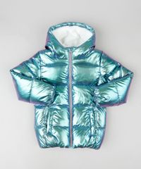 Jaqueta-Puffer-Infantil-Metalizada-com-Capuz-e-Pelo-Verde-Agua-9809165-Verde_Agua_1