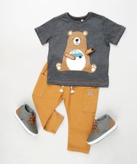 Camiseta-Infantil-Urso-com-Carrinho-Manga-Curta-Chumbo-9910444-Chumbo_3