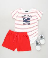 Conjunto-Infantil-de-Body-Listrado-Manga-Curta-Branco---Short-Vermelho-9929719-Vermelho_3