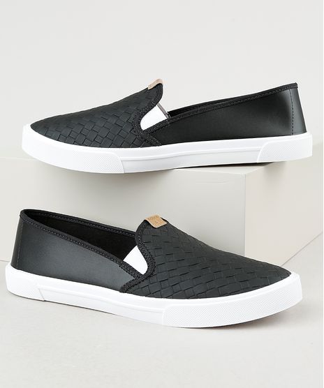 Tenis-Slip-On-Feminino-Moleca-Tresse-Preto-9941804-Preto_1