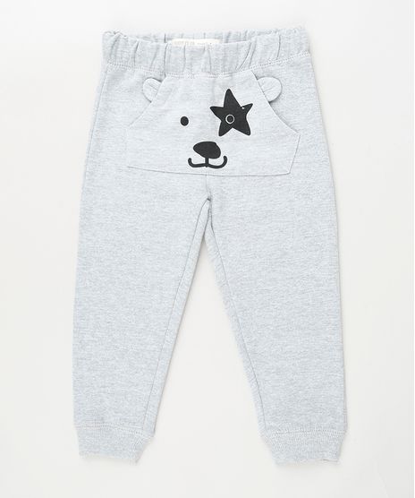 Calca-Infantil-Urso-em-Moletom-Cinza-Mescla-9790368-Cinza_Mescla_1