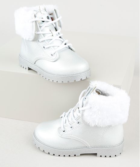 Bota-Coturno-Infantil-Baby-Club-Metalizado-com-Pelo-e-Solado-de-Glitter-Prateado-9941861-Prateado_1