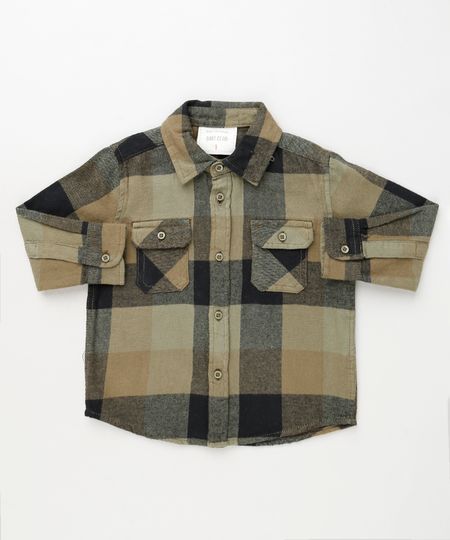 Camisa-Infantil-Estampada-Xadrez-em-Flanela-com-Bolsos-Manga-Longa-Bege-9810806-Bege_1 Camisa-Infantil-Estampada-Xadrez-em-Flanela-com-Bolsos-Manga-Longa-Bege-9810806-Bege_1