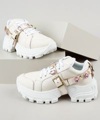 Tenis-Feminino-Oneself-Chunky-com-Pedras-e-Fivela-Bege-9943072-Bege_1 Tenis-Feminino-Oneself-Chunky-com-Pedras-e-Fivela-Bege-9943072-Bege_1