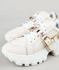 Tenis-Feminino-Oneself-Chunky-com-Pedras-e-Fivela-Bege-9943072-Bege_3 Tenis-Feminino-Oneself-Chunky-com-Pedras-e-Fivela-Bege-9943072-Bege_3
