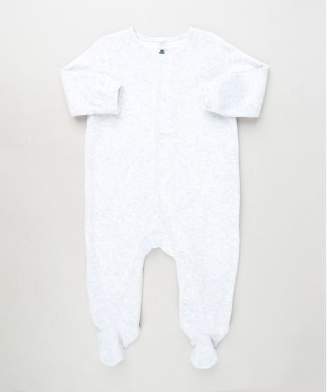 Macacao-Infantil-em-Plush-com-Pezinho-Manga-Longa-Cinza-Mescla-Claro-9688483-Cinza_Mescla_Claro_1