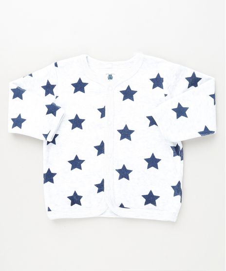 Cardigan-Infantil-Estampado-de-Estrelas-em-Plush-Cinza-Mescla-Claro-9757315-Cinza_Mescla_Claro_1