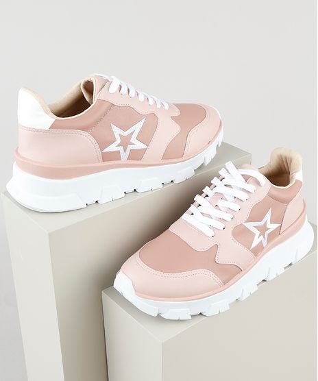 Tenis-Feminino-Oneself-com-Bordado-de-Estrela--Rosa-9943067-Rosa_1