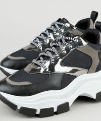 Tenis-Feminino-Oneself-Chunky-com-Recorte-Metalizado-Preto-9943073-Preto_3