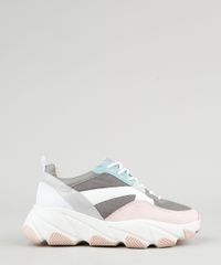 Tenis-Feminino-Oneself-Chunky-com-Recortes-em-Suede-Branco-9943082-Branco_2