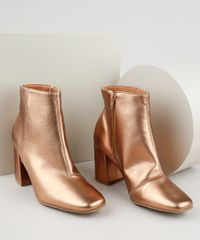 Bota-Feminina-Oneself-Cano-Curto-Salto-Medio-Bico-Quadrado-Metalizada-Dourada-9944708-Dourado_1