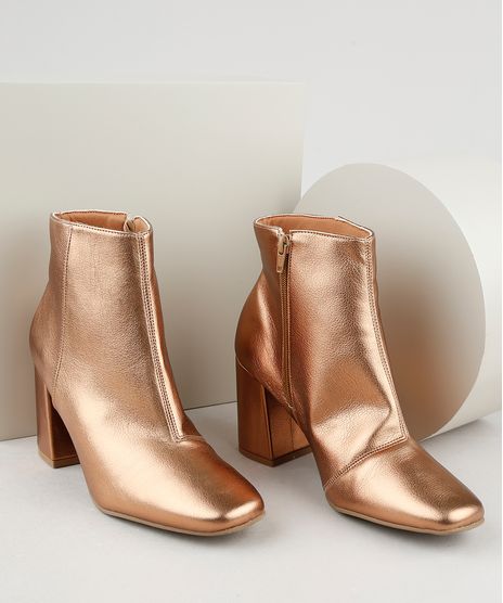 Bota-Feminina-Oneself-Cano-Curto-Salto-Medio-Bico-Quadrado-Metalizada-Dourada-9944708-Dourado_1