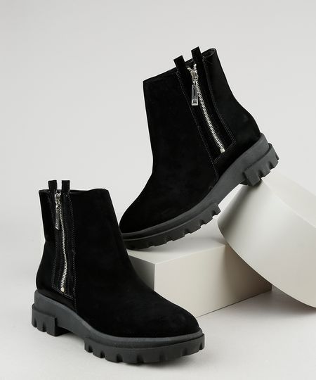 Bota-Feminina-Vizzano-Cano-Curto-em-Suede-com-Ziper-Preta-9943347-Preto_1