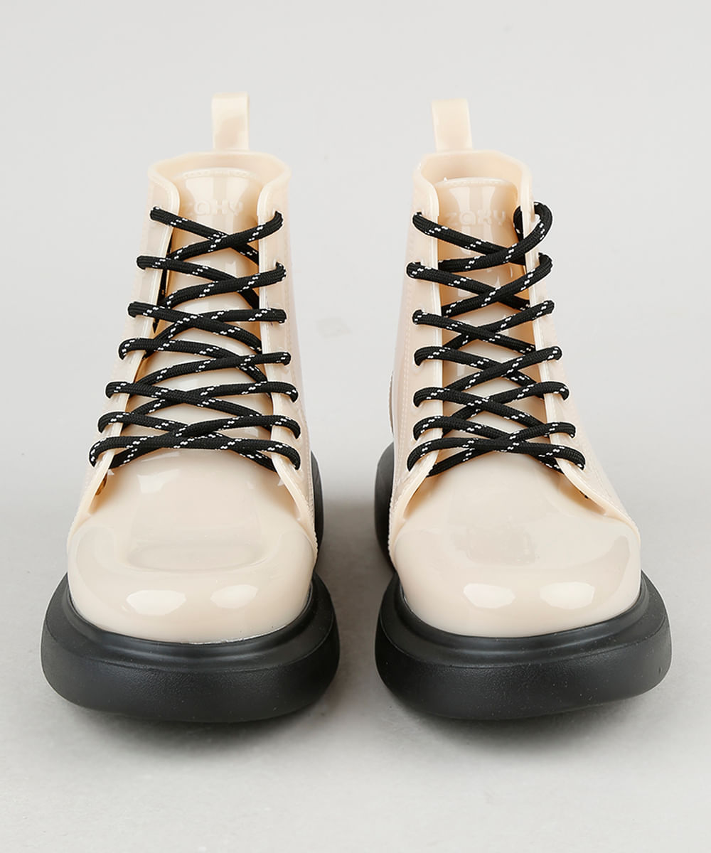 bota feminina verniz cano curto zaxy