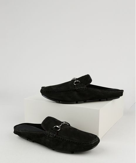 Mocassim-Mule-Masculino-Oneself-em-Suede-com-Fivela-Preto-9945925-Preto_1