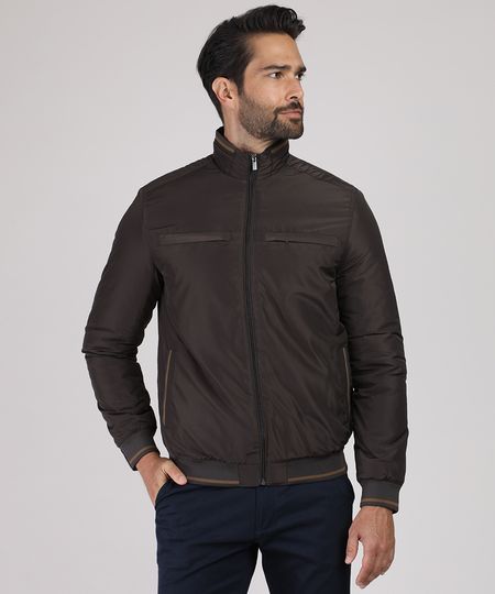 Jaqueta-Masculina-Acolchoada-em-Nylon-com-Bolsos-Gola-Alta-Marrom-Escuro-9812441-Marrom_Escuro_1 Jaqueta-Masculina-Acolchoada-em-Nylon-com-Bolsos-Gola-Alta-Marrom-Escuro-9812441-Marrom_Escuro_1