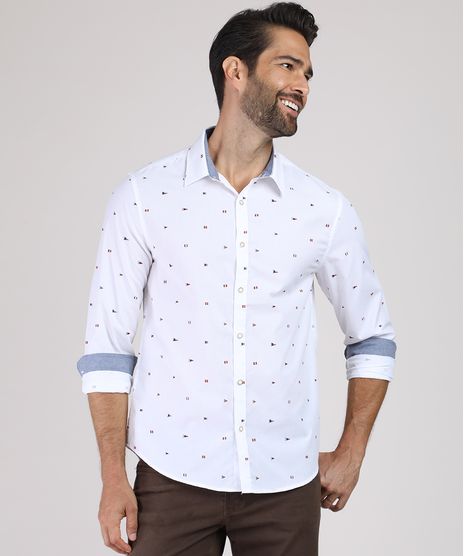Camisa-Masculina-Comfort-Estampada-Mini-Print-de-Bandeiras-Manga-Longa-Branca-9809569-Branco_1