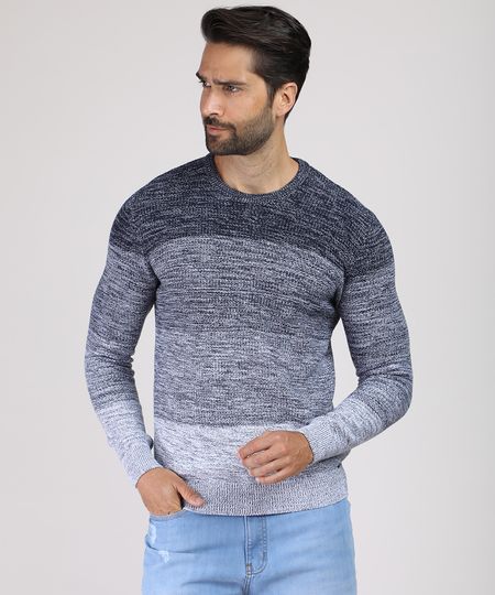 Sueter-Masculino-Degrade-Listrado-em-Trico-Gola-Careca--Cinza-Mescla-Escuro-9801196-Cinza_Mescla_Escuro_1 Sueter-Masculino-Degrade-Listrado-em-Trico-Gola-Careca--Cinza-Mescla-Escuro-9801196-Cinza_Mescla_Escuro_1