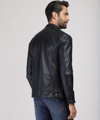 Jaqueta-Masculina-com-Micro-Furos-e--Bolso-Preta-9812232-Preto_2