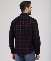 Camisa-Masculina-Comfort-Estampada-Xadrez-em-Flanela-com-Bolso-Manga-Longa-Azul-Marinho-9809554-Azul_Marinho_2
