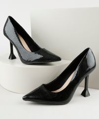Scarpin-Feminino-Oneself-Bico-Fino-Salto-Taca-Texturizado-Cobra-Preto-9944706-Preto_1