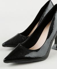Scarpin-Feminino-Oneself-Bico-Fino-Salto-Taca-Texturizado-Cobra-Preto-9944706-Preto_3