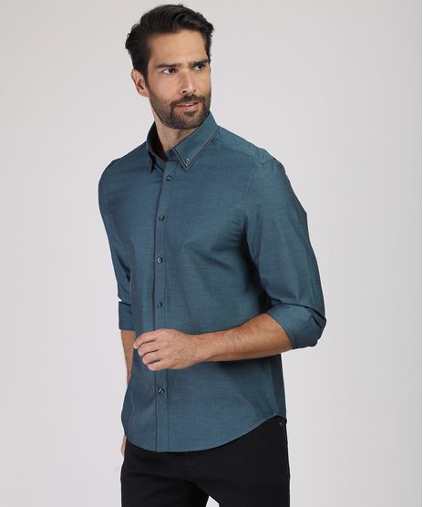 Camisa-Masculina-Comfort-Maquinetada-Manga-Longa-Azul-Petroleo-9813621-Azul_Petroleo_1