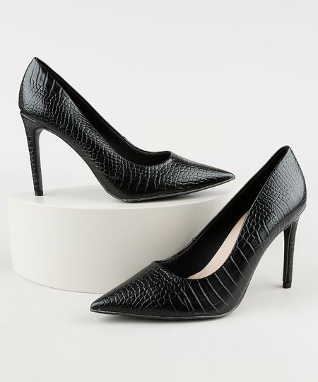 Scarpin-Feminino-Oneself-Bico-Fino-Salto-Alto-Texturizado-Croco-Preto-9942931-Preto_1