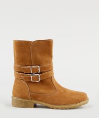 Bota-Infantil-Palomino-Cano-Medio-em-Suede-com-Fivelas-Bege-9926411-Bege_2