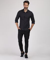 Camisa-Masculina-Slim-Estampada-Mini-Print-Manga-Longa-Preta-9817471-Preto_3