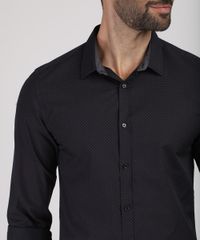 Camisa-Masculina-Slim-Estampada-Mini-Print-Manga-Longa-Preta-9817471-Preto_4