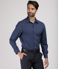Camisa-Social-Masculina-Comfort-Estampada-Mini-Print-com-Bolso-Manga-Longa-Azul-Marinho-9831776-Azul_Marinho_1