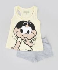 Conjunto-Magali-de-Regata-Amarela---Short-em-Moletom-Cinza-Mescla-8649910-Cinza_Mescla_1