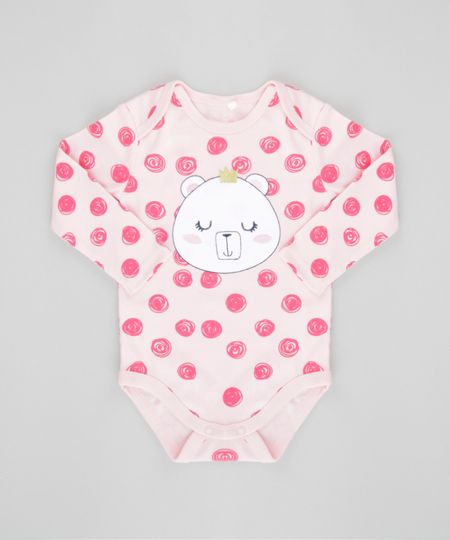 Body-Estampado--Ursinha--em-Algodao---Sustentavel-Rosa-Claro-8499537-Rosa_Claro_1
