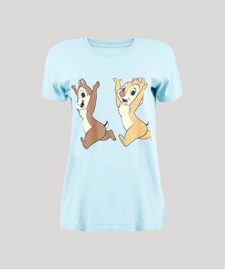 T-Shirt-Feminina-Mindset-Tico-e-Teco-Manga-Curta-Decote-Redondo-Azul-Claro-9946730-Azul_Claro_1