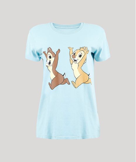 T-Shirt-Feminina-Mindset-Tico-e-Teco-Manga-Curta-Decote-Redondo-Azul-Claro-9946730-Azul_Claro_1