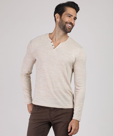 Sueter-Masculino-em-Trico-Gola-Portuguesa-Bege-9782361-Bege_1