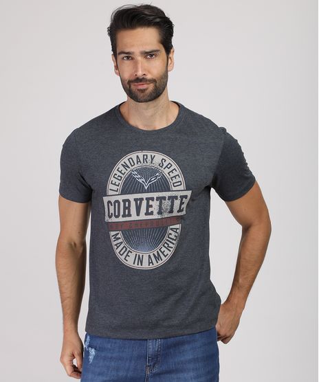 Camiseta-Masculina-Corvette-Manga-Curta-Gola-Careca-Cinza-Mescla-Escuro-9331671-Cinza_Mescla_Escuro_1
