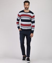 Sueter-Masculino-Listrado-em-Trico-Gola-Careca-Azul-Marinho-9780960-Azul_Marinho_3