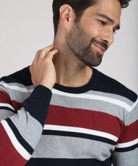 Sueter-Masculino-Listrado-em-Trico-Gola-Careca-Azul-Marinho-9780960-Azul_Marinho_4