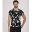 Camiseta-Masculina-Slim-Estampada-Floral-com-Caveira-Manga-Curta-Gola-Careca-Preta-9607369-Preto_1