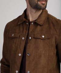 Jaqueta-Masculina-Slim-em-Suede-com-Bolsos-Caramelo-9783164-Caramelo_4