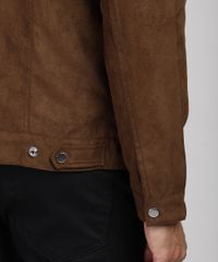 Jaqueta-Masculina-Slim-em-Suede-com-Bolsos-Caramelo-9783164-Caramelo_5
