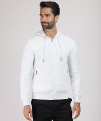 Blusao-Masculino-Slim-em-Moletom-Felpado-com-Capuz-Cinza-Mescla-Claro-9782700-Cinza_Mescla_Claro_1